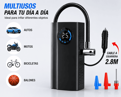 Velocity Air-Guard™ | Inflador Portátil para Auto, Moto y Bicicleta