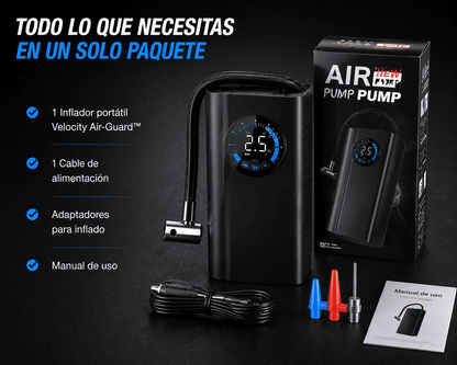 Velocity Air-Guard™ | Inflador Portátil para Auto, Moto y Bicicleta